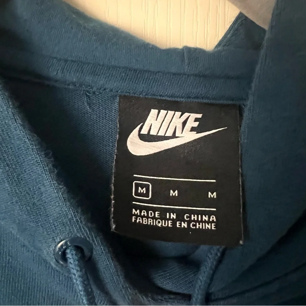 Nike Hoodie Womens Sportswear Jersey Crop Sweatshirt Blue Loose Fit, Medium